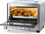 6-in-1 Air Fryer & Toaster Oven with Steam Infusion | Compact, Countertop