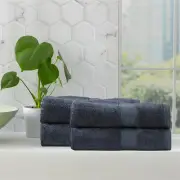 Renee Taylor Stella 4 Piece Indigo Bath Towel Pack