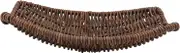 1pc Retro Woven Storage Basket Light Brown Household Fruit Bread Organizer Design for Home and Picnic Use