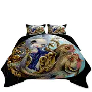 Sea Chariot Fish Transporting a Beautiful Maiden Coverlet