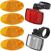 Generisch Set of 6 Spoke reflectors Including cat Eyes, Spoke Reflector and Light Clip, Bicycle reflectors, for Children's Bicycles, MTB, e-Bike and Road Bike (Front/Rear)