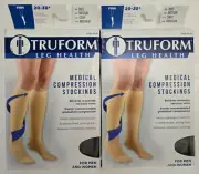 Truform Compression Stockings 20-30 Firm Below Knee Closed Toe 8865 Medium Gray