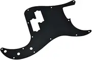 KAISH 13-Hole Metal Aluminium Anodized P Bass Style Pickguard American Modern Style Standard Bass Pick Guard for Precision P Bass Black