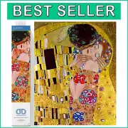 Klimt's The Kiss Diamond Art Kit - 28x22 Relaxing Craft Experience for Adults