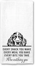 HTDesigns Springer Spaniel Dog, Tea Towel, Every Snack You Make, Every Bite You Take, Kitchen Decor, Dish Towels, Springer Spaniel Dog Mom, Springer Spaniel Gifts, Waffle Weave Kitchen Towel
