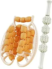 Generic 2PCs Muscle Rollers Massage Massage Roller Foam Handheld Circular Leg Clamp Muscle Relaxer for Neck Sports Gym Indoor, Orange