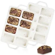 Mini Loaf Pans, Metal Reinforced Frame Silicone Mini Bread Loaf Pans 8 Caviti...