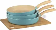 Neoflam Retro Induction Set - 24 and 28cm Fry Pans and a 26cm Chef pan Mint