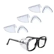 Korty 3/6/10 Pairs Eye Glasses Side Shields, Flexible Slip on Side 3 Pairs