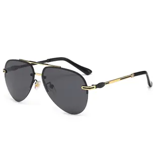 夏季新款半框金屬太陽眼鏡遮陽黑男女個性墨鏡74230