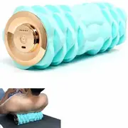Vibrating Foam Roller Massager Electric Foam Roller with 4 Modes Rechargeable Durable Foam Solid Core(Blue)