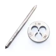 Plug Tap Die Set High Speed Steel Silver Straight Flute Taps Threading Tool