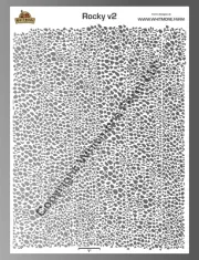 Rocky v2 Mesh Fishing Lure Airbrush Stencil - Large Format 10x8 - Mylar Reusable
