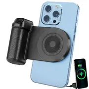 Magnetic Smartphone Camera Snap Grip- Smartphone Handle Photo Holder with Bluetooth Wireless Remote Control for Video Photo Shooting Android iOS,Black