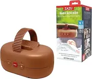 ZAZU Robby Baby Rocker - Automatic Stroller Rocker, Adjustable Strength, 40-Min Timer, Cry Sensor, Rechargeable via USB-C, Long-Lasting Battery, Water-Resistant, Universal Fit (Brown)