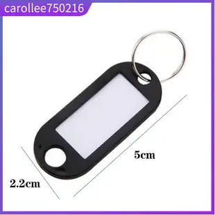 50pcs Key ID Tag Label Key Holder Luggage Name Label Card wi