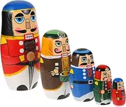 PERSELOSO 1set Nesting Dolls for Boys and Girls Hand Painted Matryoshka Toy Nutcracker Plaything Educational Craft Friends