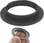 LRMYS E27 Lamp Shade Reducer Ring Converter, Plastic Lamp Holder 210 Centigrade Heat-Resisting Lampshade Fitting Washer Adapter, Black 1 Pack