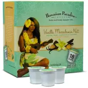Vanilla Macadamia Nut Single Serve Cups 18 Count Medium Roast Sweet Aromatica...