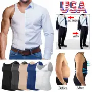 Men Slimming Vests Compression Shirt Tank Gynecomastia Moobs Control Body Shaper