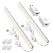 2Pack LED Under Cabinet Light LED Light Bar with USB Powered 2 Pack-2 AC Plug