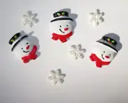 Christmas Snowmen & Snowflakes Resin Flatbacks Red & Black embellishments glue