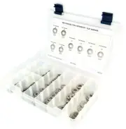 304 Stainless Steel Flat Washers Assortment Kit - size #4 thru 1/2" - 311 Pieces