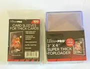 100 ULTRA PRO SOFT CARD THICK PENNY SLEEVES+(10)200pt toploader TOP LOADER