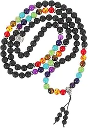 OATIPHO Beaded Bracelet 108 Stones Chakra Healing Unisex Present for Dad on Father's Day Meditation