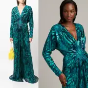 NWT TADASHI SHOJI BLANCHE DRAPED DOLMAN GOWN DRESS BUB18487LB PEACOCK Size 2