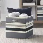 Better Homes & Garden™ ~ BLACK HEARTH STRIPE ~ 12.75" Storage Cube/Bin