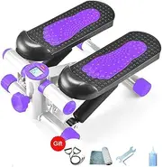 Aerobic Step Adjustable Exercise Stepper,with LCD Monitor and Resistance Bands,Home Gym Workout Equipment