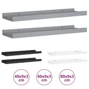 2x Picture Frame Ledge Shelves MDF Floating Shelf Multi Colours/Sizes vidaXL
