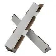 100 x Triangle Cardboard Mailing Tubes 660x100mm White Packaging Carton Box