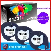 3-Pack S0721660 Label Tape 91331 for Dymo LetraTag QX50 2000 XR Label Maker