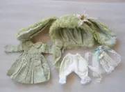Blythe doll Clothes Set Green Outfit Blythe Dress Pants Bloomers Hat Apron