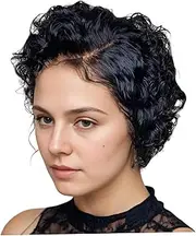 Head Band Wig Human Hair, Braided Wigs for Black Women, 6 Inch Imitation Headband Wig Human Hair with Elastic Buckle, Easy Put on Short with Low Maintenance