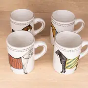 The Mane Lion Ceramic Devon Collection Tumblers - Set of 4 Made in Italy