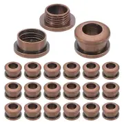 5mm(1/5 Inch) Brass Hole Eyelets, 20 Pcs Arc Surface Grommets, Red Bronze