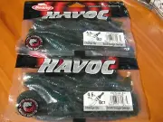 2 Packs Berkley Havoc 4.5" Change Up Soft Plastic Fishing Baits Green Pump Blue