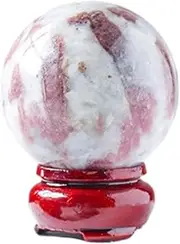 Crystal Ball, Natural Plum Blossom Tourmaline Stone Sphere Specimen Mineral Stones Ball,45~50mm