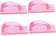 FRCOLOR Fingernail Brush for Cleaning 4pcs Set Gentle Nail Brush for Men Women Compact Size Plastic Material Easy to Clean