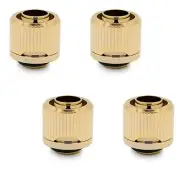EKWB EK-Quantum Torque STC-10/16 Fitting, 10/16mm (3/8" ID, 5/8" OD), Gold, 4pk
