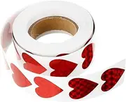 SOPOTUTU 1 Roll Colored Heart Sealing Stickers Self Adhesive Labels for Present Bag Decoration and Adhesive Stickers Eye Catching Heart Design