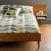 Ashley Wilde Orla Kiely Scribble Stem Sea Grass / Duck Egg: Housewife Pillowcase - 2 per Pack