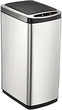 Maxkon 50L Motion Sensor Rubbish Bin Stainless Steel Garbage Automatic Kitchen Trash Waste Bin Home Office Sliver