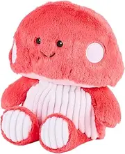 Warmies Red Mushroom Plush Large Size, Fully Microwavable and Weighted Cuddly Toy for Anxiety, Chill in The Freezer or Heat in Microwave, Soft Toy Heat Pad