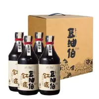 在飛比找momo購物網優惠-【豆油伯】缸底釀造醬油500mlx4入禮盒組