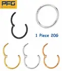1 Piece 20G Steel Hinged Hoop Segment Nose Lip Ear Nipple Earring Ring Sleeper