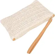 [HORIALENCE] Hand Woven Change Purse for Portable Small Coin Purse with Zipper Stylish Cards Storage Pouch for Daily Use School Shopping and Work